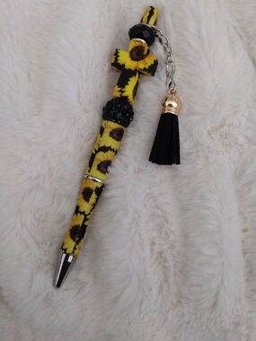 Sunflower Print Cross Tassel Pen